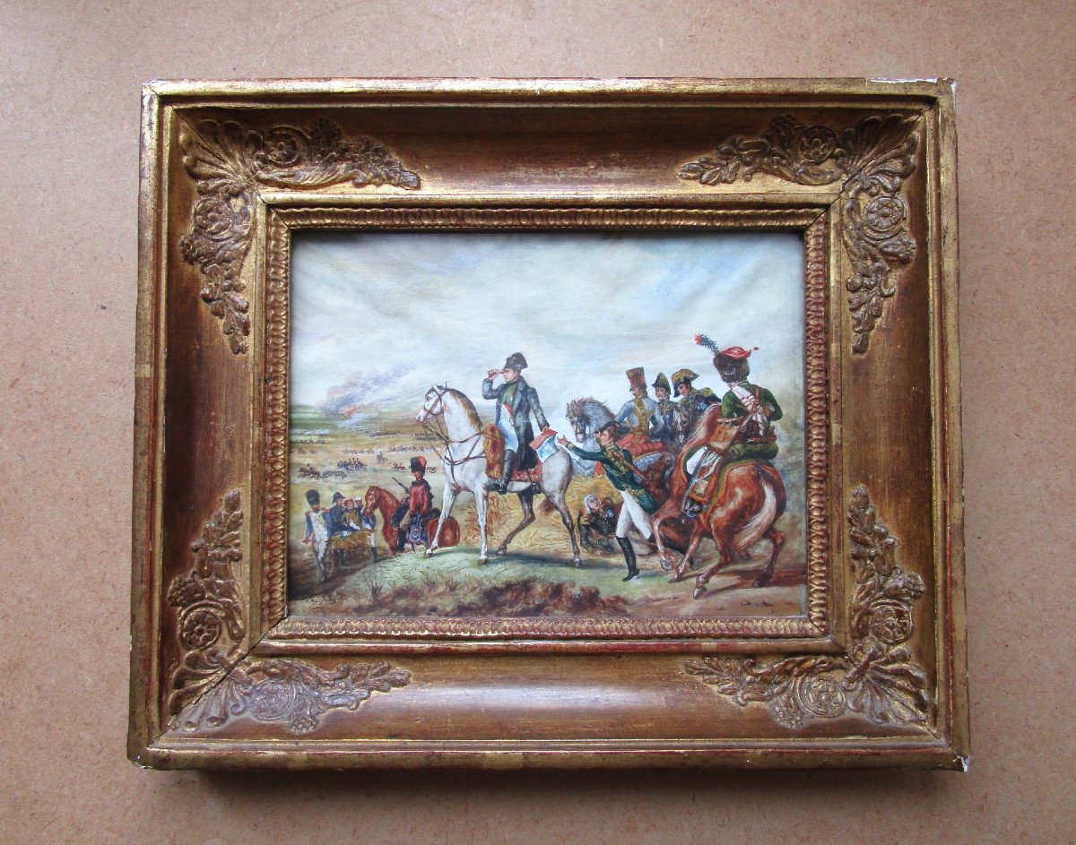 Superb Painting Signed Emy Jalbin Gouache On Vellum Empire Napoleon Bonaparte Period.