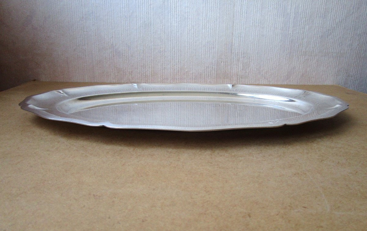 Antique Christofle Goldsmith Oval Serving Platter Or Tray 42.5 X 27.8 Cm In Beautiful Condition.-photo-4