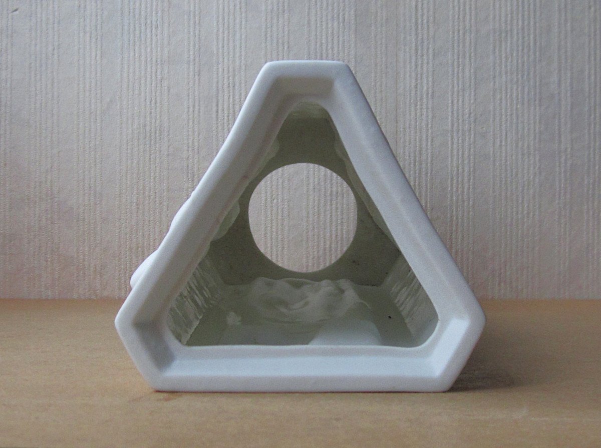 Porcelain Biscuit Lithophane Lamp Base Art Deco Women Night Light Spare Part.-photo-4