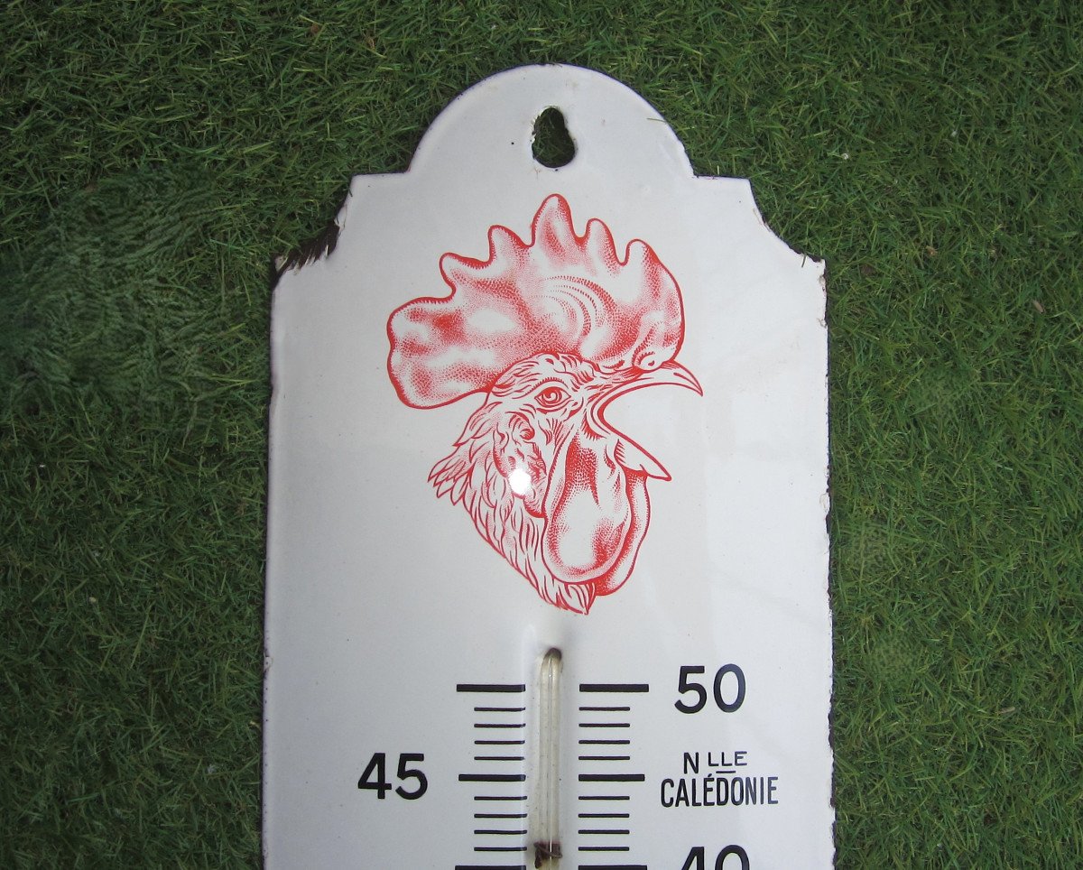 Chocolat Révillon, Old Enameled Advertising Plaque Thermometer Complete In Very Good Condition.-photo-3