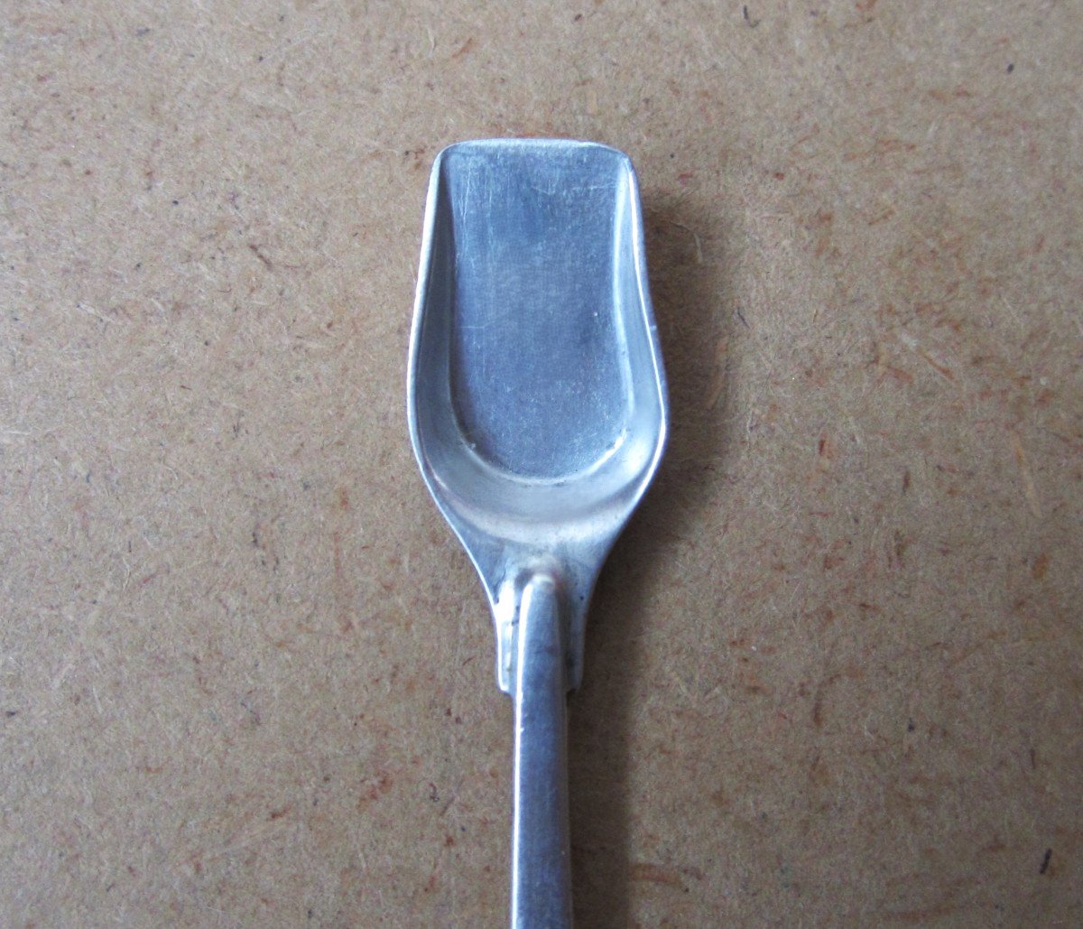 Small Salt Spoon Or Shovel In Solid Silver 18th Century Farmers General Bayonne?-photo-2