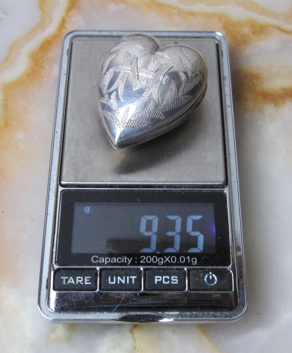 Ex-voto Heart Of Mary Very Beautiful Pendant In Solid Silver In Perfect Condition Of Conservation.-photo-8