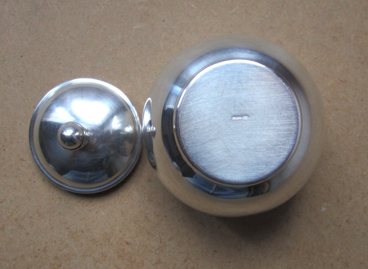 Antique Beautiful Box In 800 Solid Silver, Ovoid Shape, In Very Good Condition.-photo-3