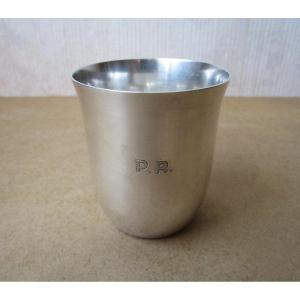 Belle Timbale En Argent Massif Suisse Maison Jezler Monogramme PR ou RP En Très Bon état.