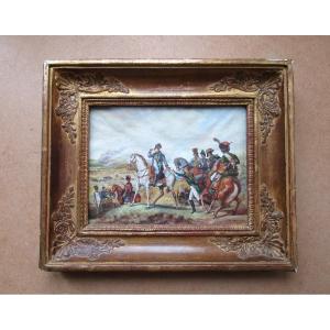 Superb Painting Signed Emy Jalbin Gouache On Vellum Empire Napoleon Bonaparte Period.