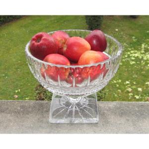 Antique Beautiful Cut Crystal Fruit Bowl In Very Good Condition. Weight 2.6 Kg.