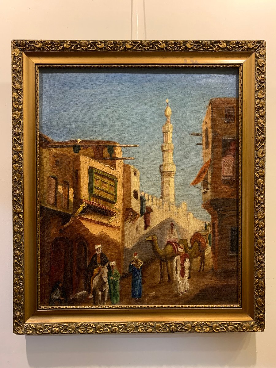 Oil On Canvas Orientalist Scene
