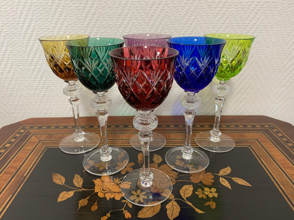 Cristal Cabinet - Set Of Six Roemer Crystal Wine Glasses