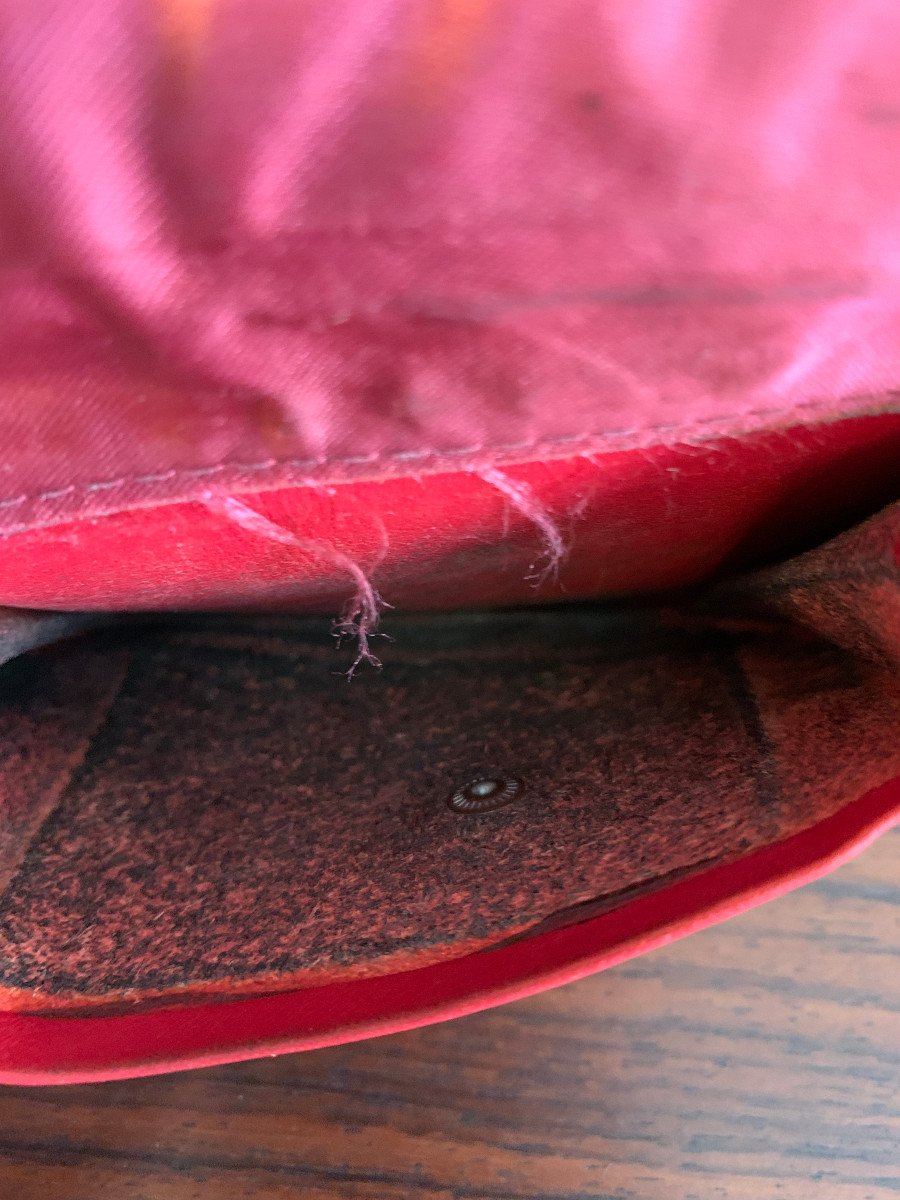 Portefeuille Louis Vuitton en cuir épi rouge-photo-4