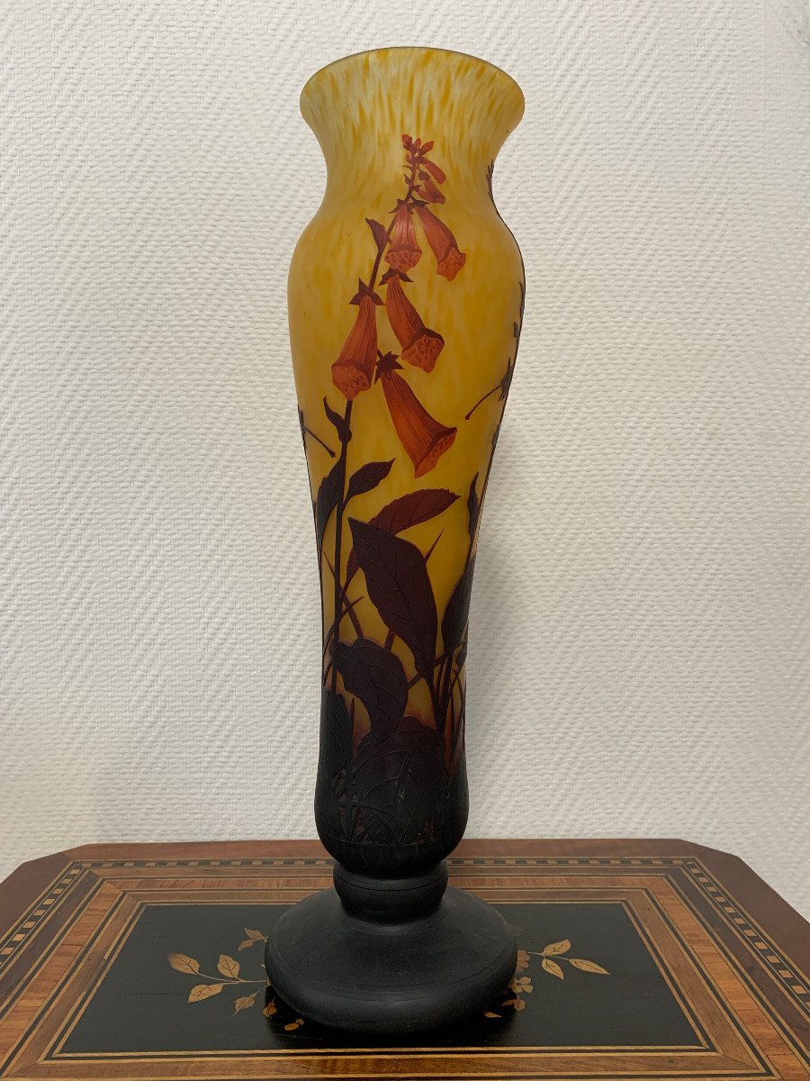 Daum Nancy - Vase With Foxgloves-photo-2