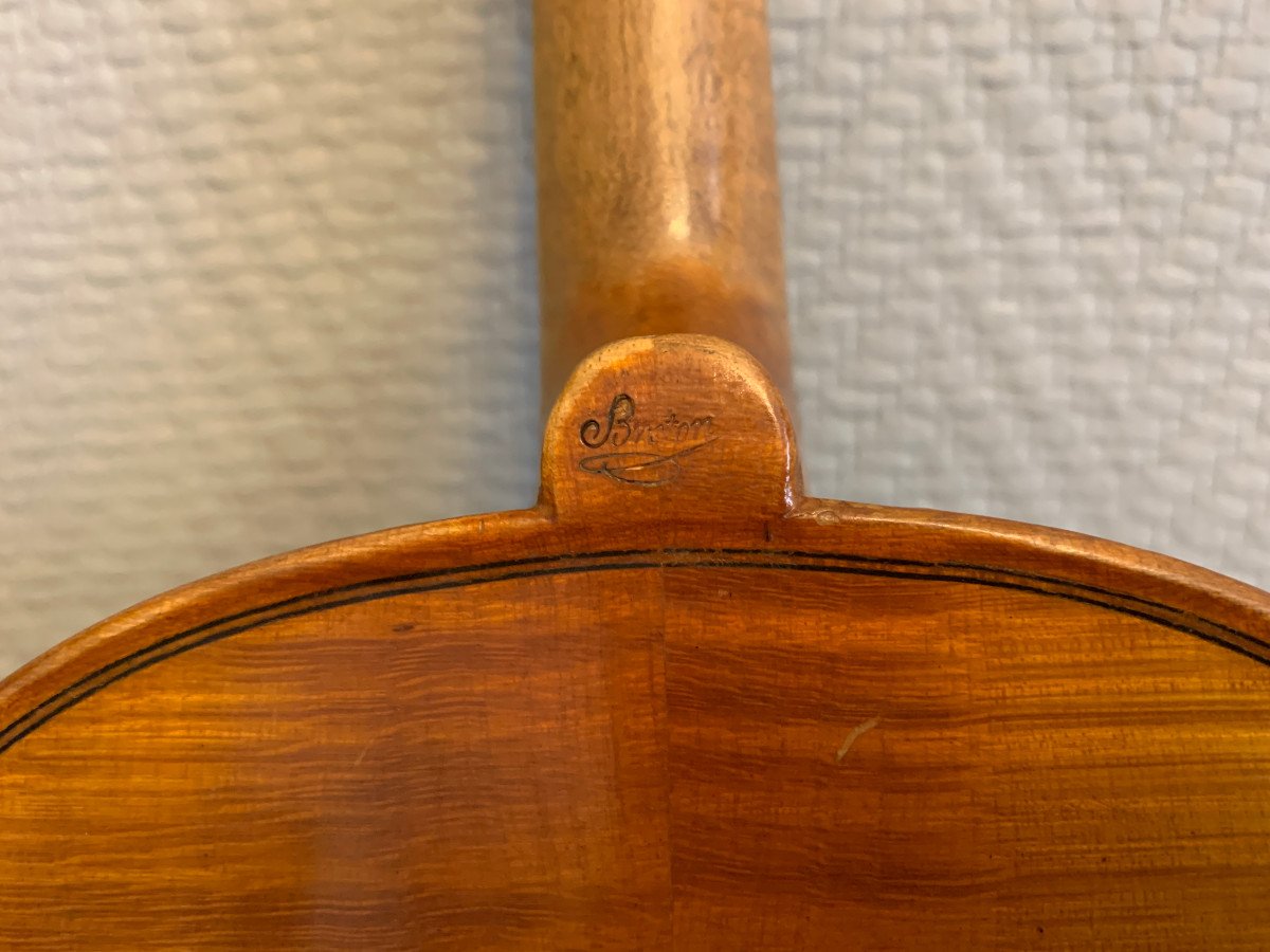 4/4 Violin François Breton 19th Century-photo-5