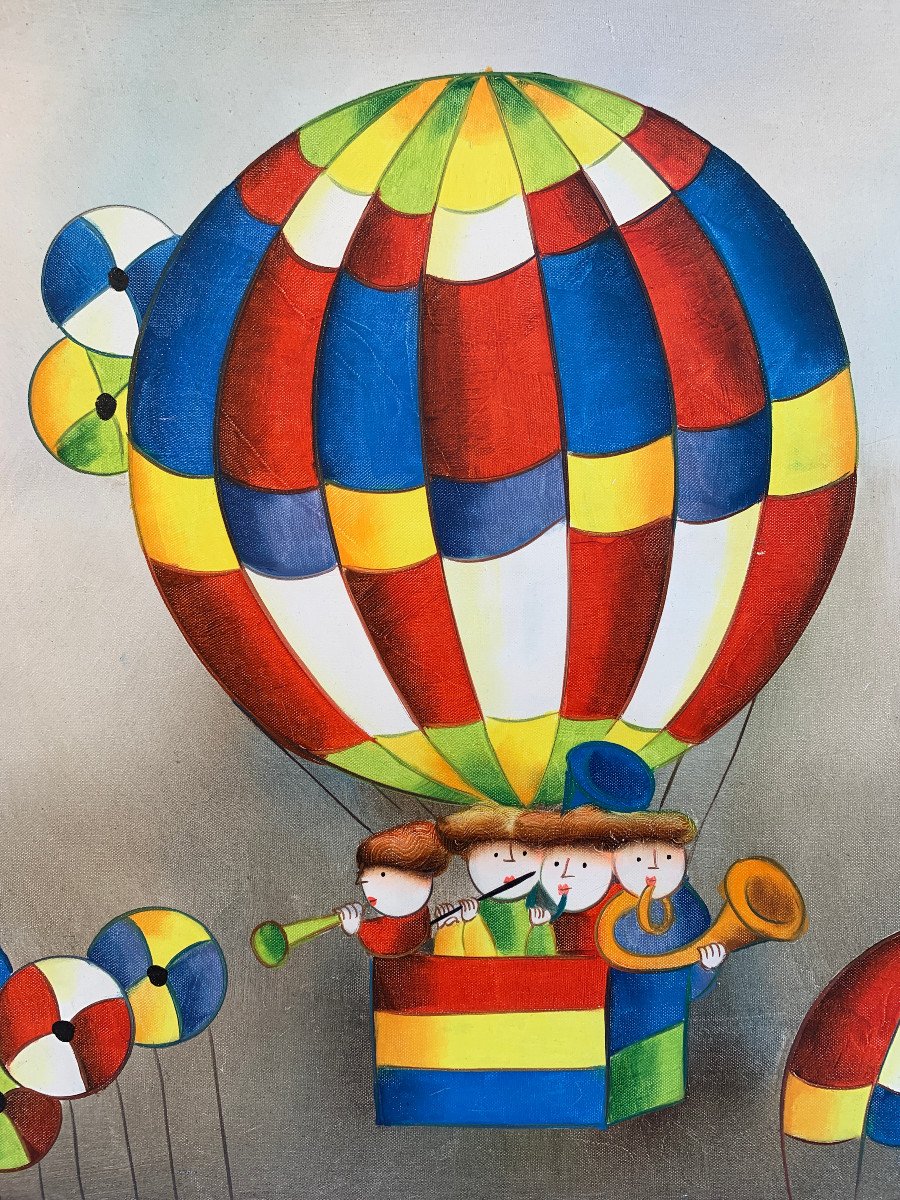 Joyce Roybal - Children Musicians And Hot Air Balloon-photo-2