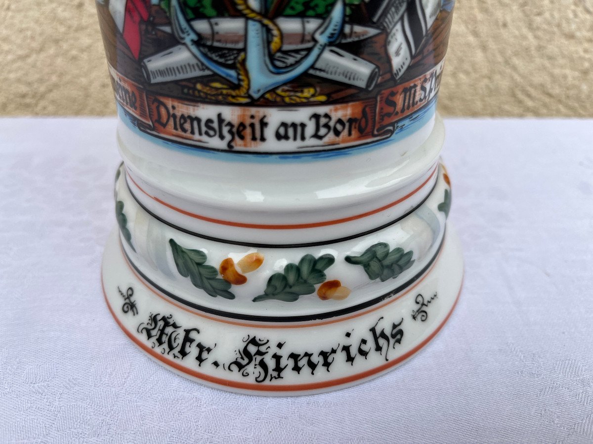 Chope de réserviste prussienne Kriegsmarine en porcelaine-photo-4