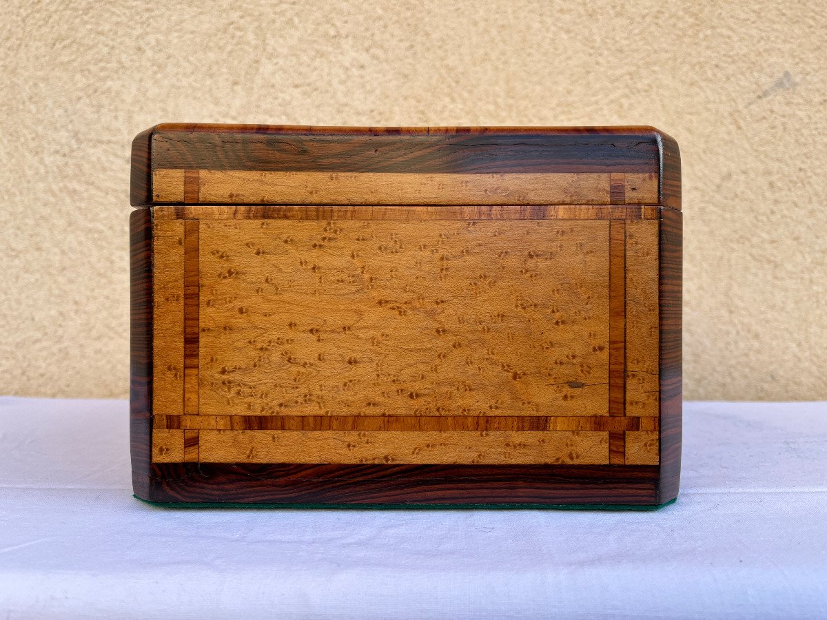 Coffret Louis Philippe en bois marqueté-photo-2