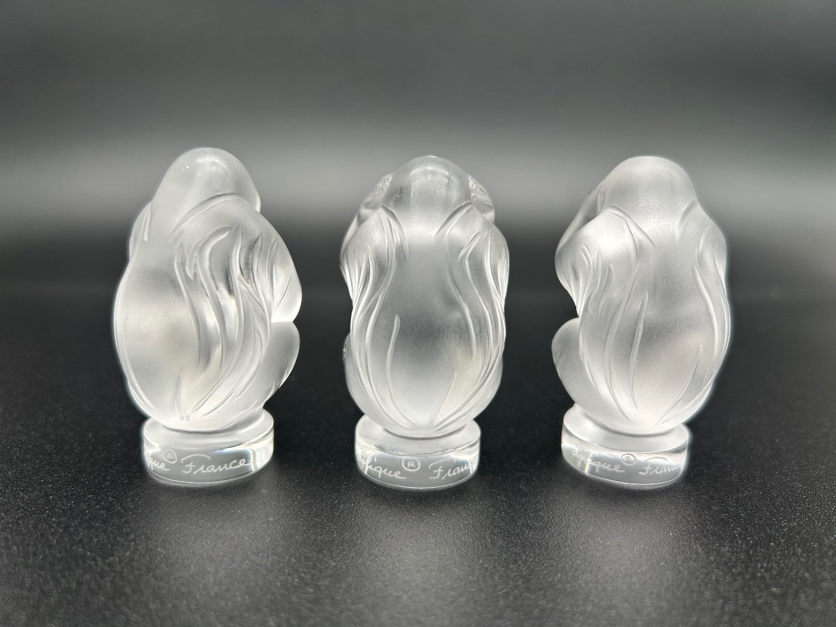 Les 3 Singes De La Sagesse - Lalique-photo-2