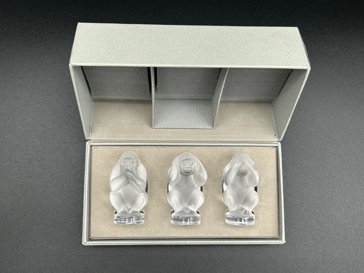 Les 3 Singes De La Sagesse - Lalique-photo-3