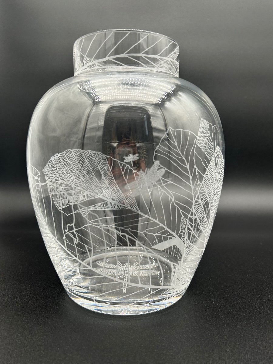 Baccarat Vase In Grave Crystal-photo-4