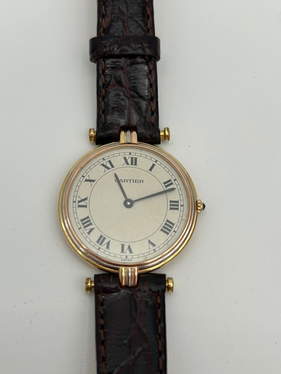 Montre Cartier Vendôme Trinity En Or 18k A Mouvement Quartz-photo-3