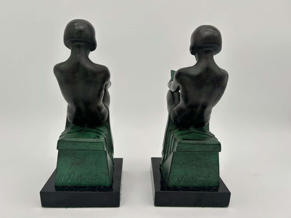 Pair Of Bookends - Max Le Verrier 1891 - 1973-photo-3