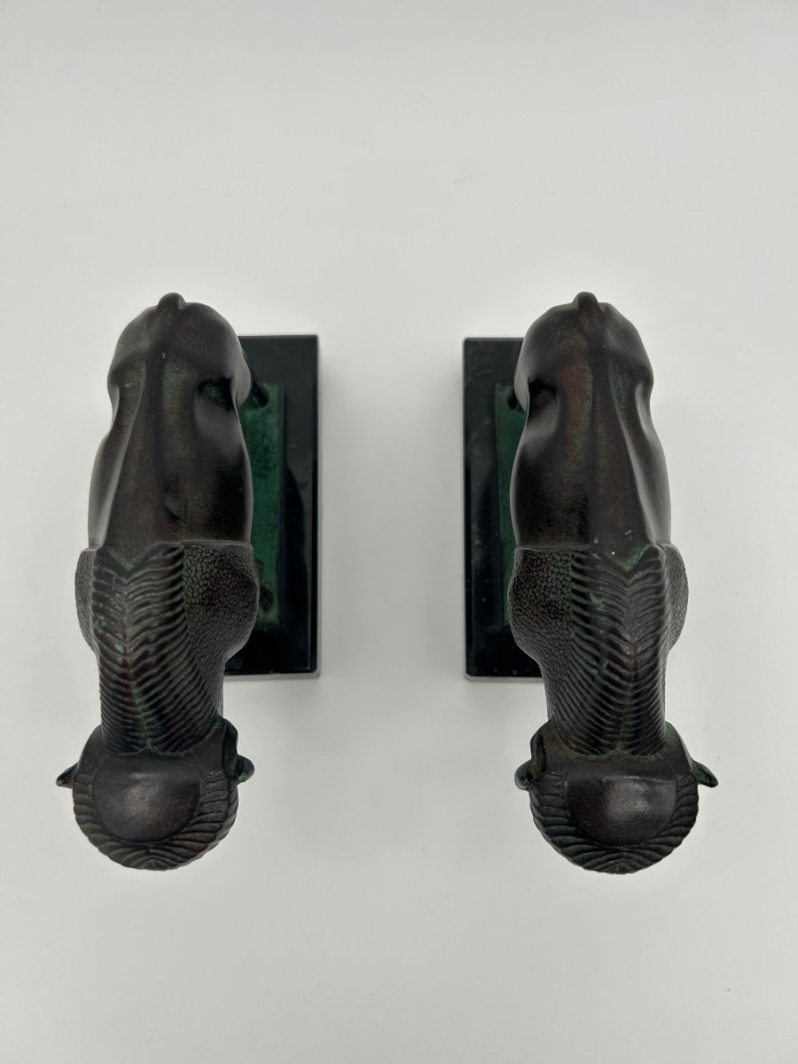 Pair Of Bookends - Max Le Verrier 1891 - 1973-photo-1