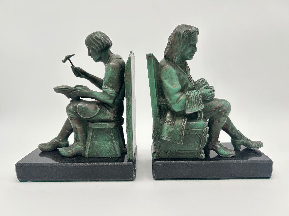 Pair Of Bookends - Max Le Verrier 1891 - 1973-photo-2