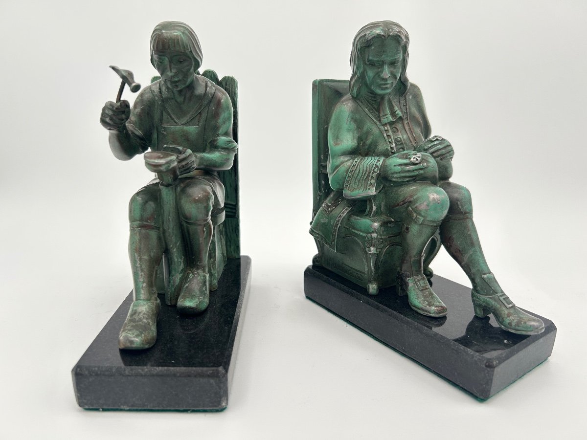 Pair Of Bookends - Max Le Verrier 1891 - 1973-photo-3