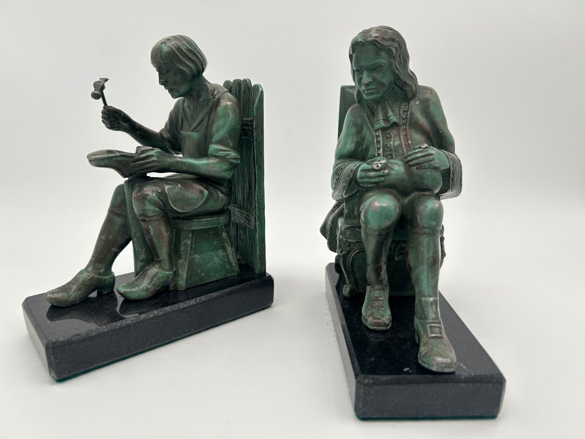 Pair Of Bookends - Max Le Verrier 1891 - 1973-photo-1