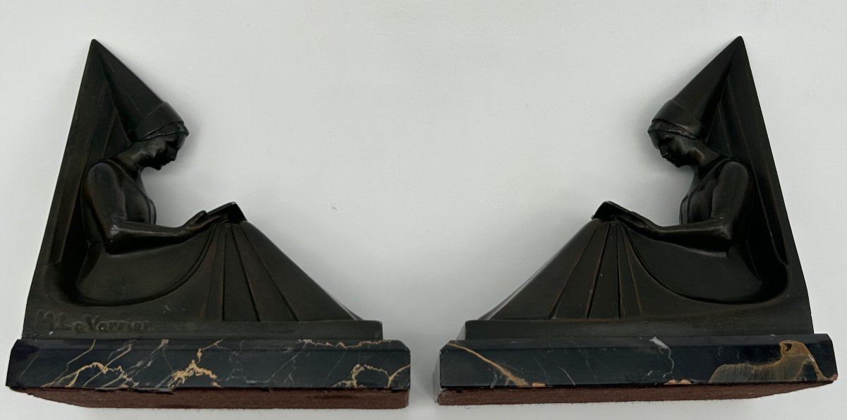 Pair Of Bookends - Max Le Verrier 1891 - 1973-photo-1