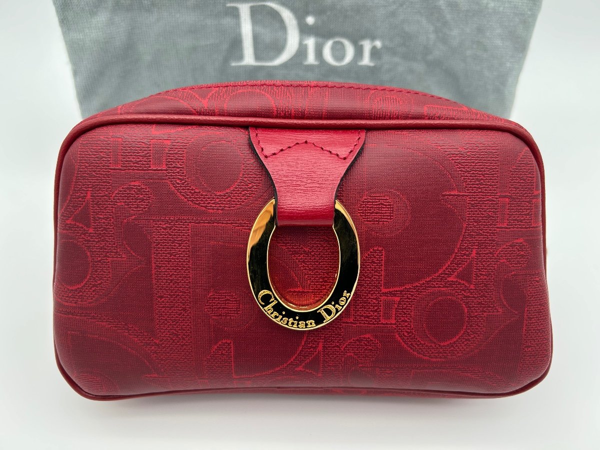 Christian Dior Red/burgundy Pouch-photo-3