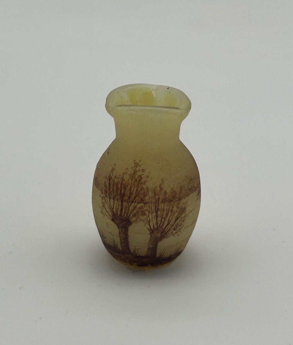 Daum Miniature Vase Lake Landscape -photo-4