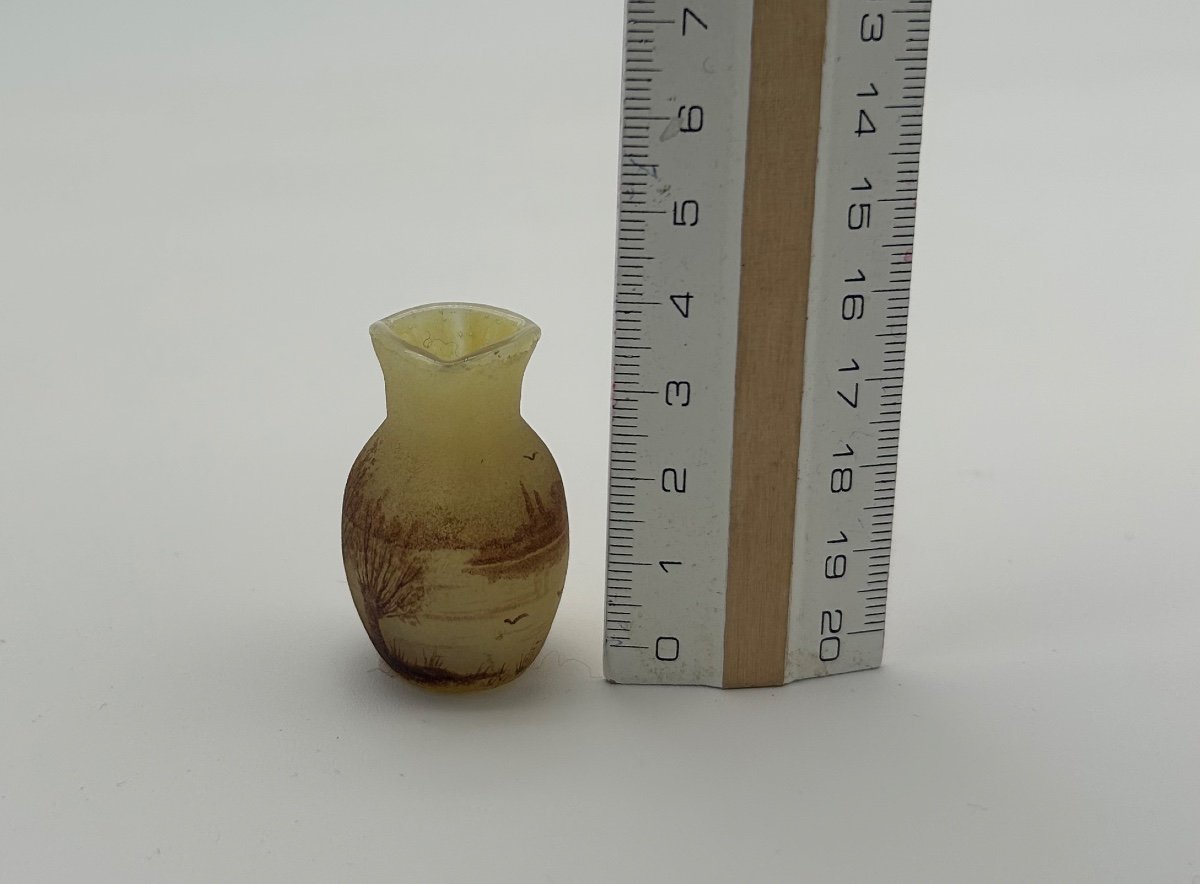 Daum Miniature Vase Lake Landscape -photo-4