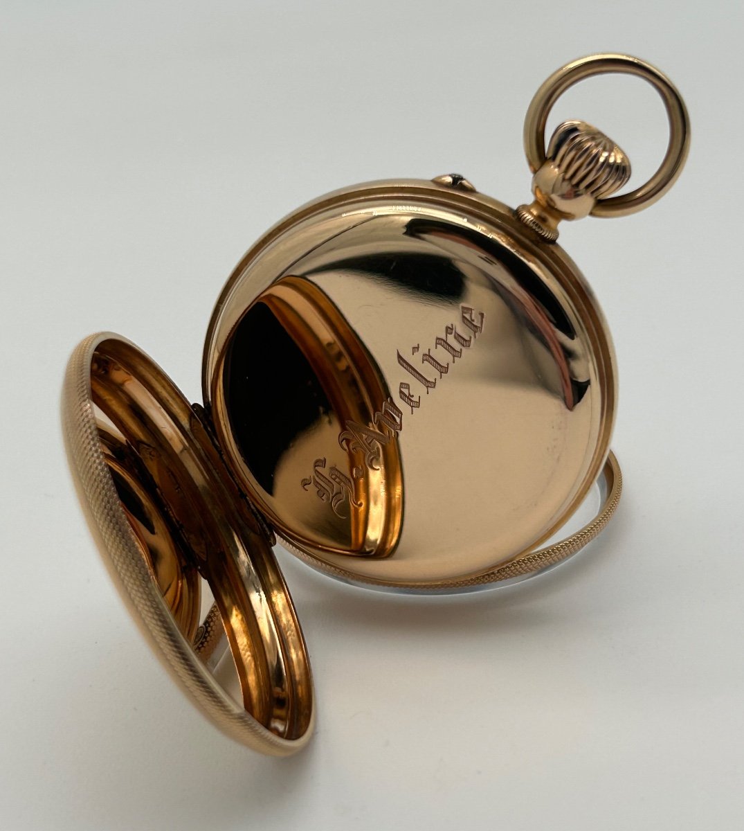 18k Gold Mechanical Pocket Watch-photo-4