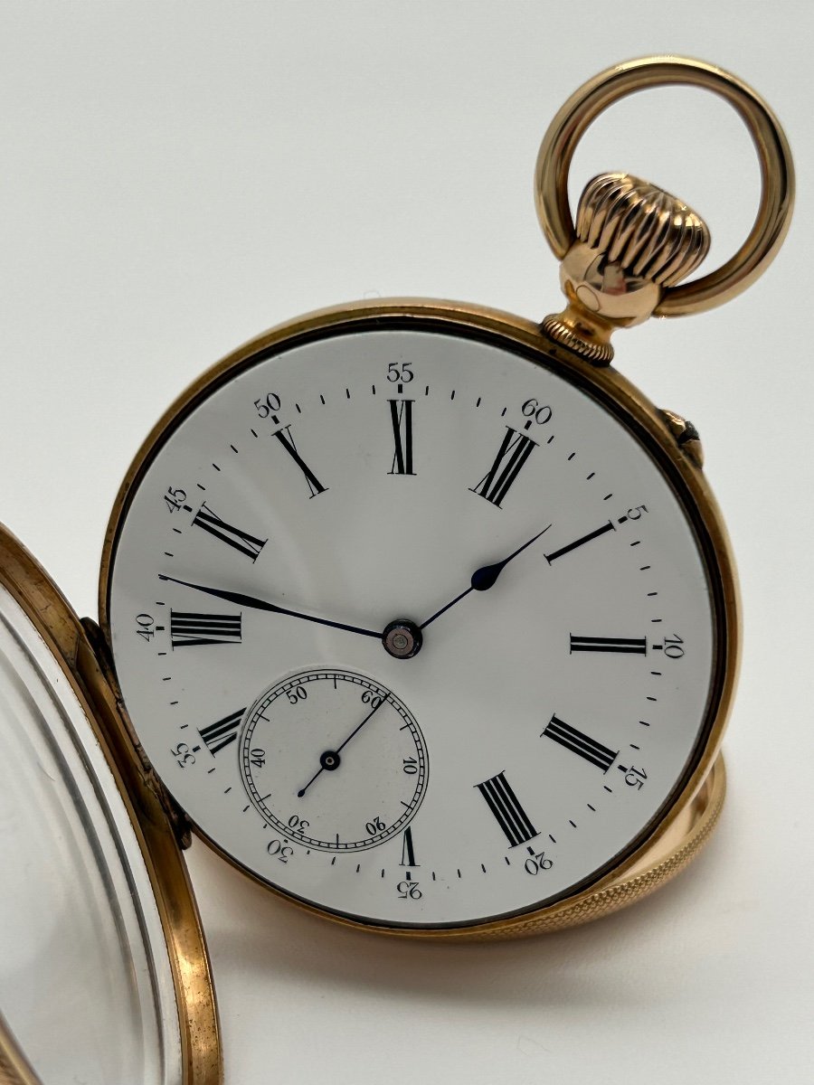 18k Gold Mechanical Pocket Watch-photo-4