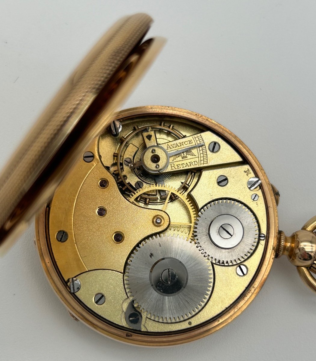 18k Gold Mechanical Pocket Watch-photo-5