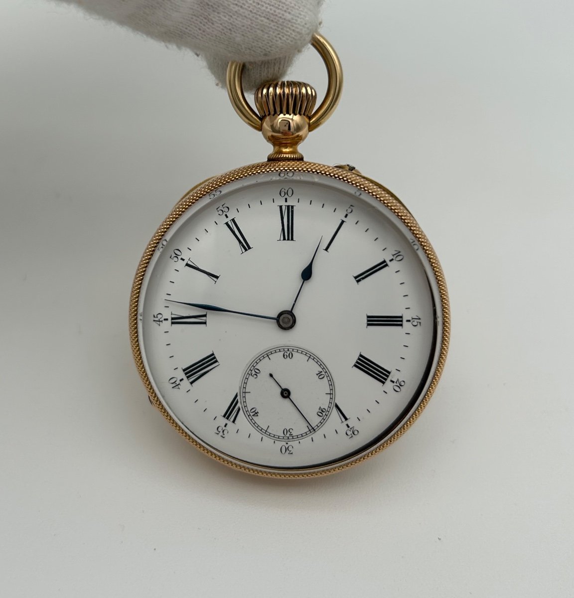 Montre A Gousset Mecanique En Or 18k