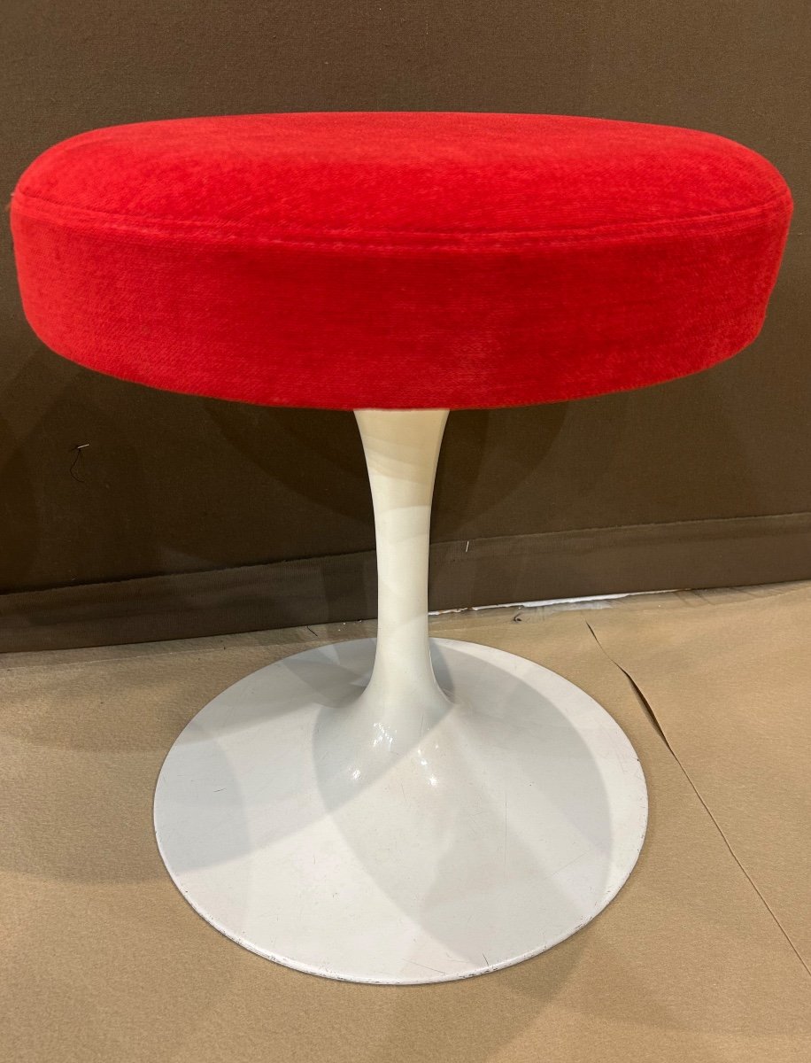 Pair Of Knoll Tulip Stools-photo-2