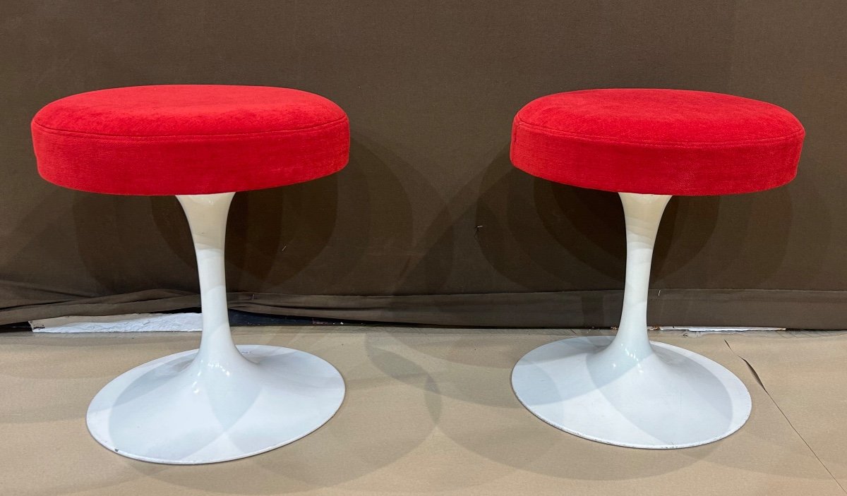 Pair Of Knoll Tulip Stools