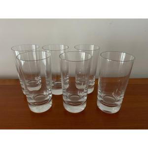 Série de six verres en cristal Baccarat