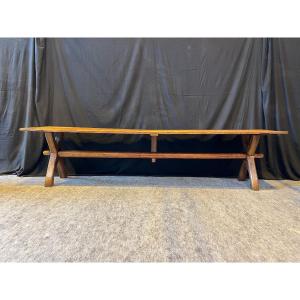 Large Rustic Draper Console Table In Softwood