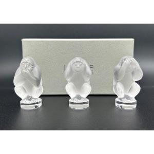 Les 3 Singes De La Sagesse - Lalique