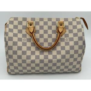 Sac Louis Vuitton Speedy 30 Damier Azur