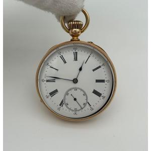 Montre A Gousset Mecanique En Or 18k