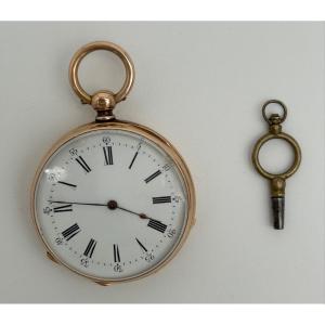 18k Gold Key Winding Mechanical Pocket Watch