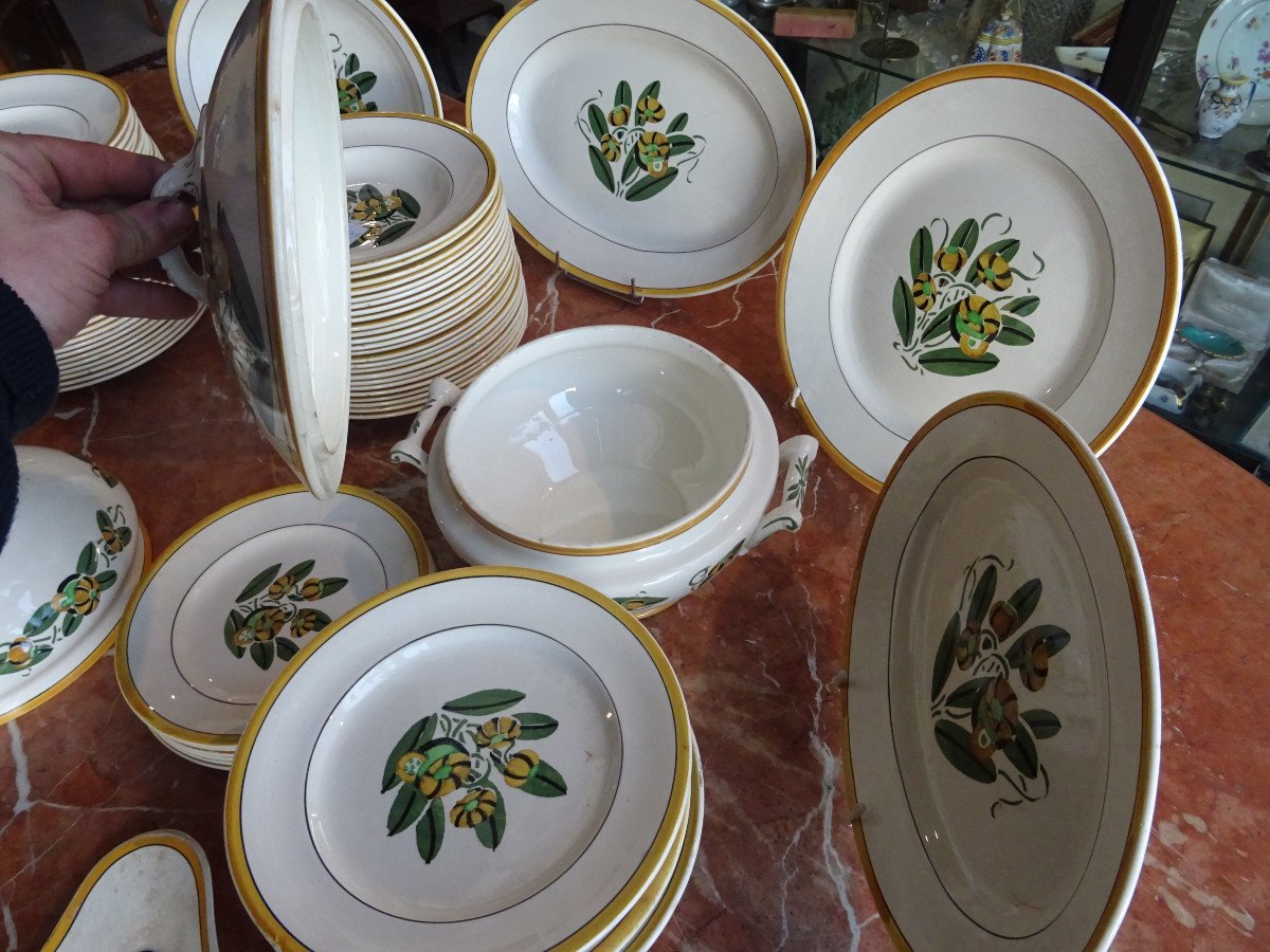 Earthenware Dinnerware Service Model Raymond Longwy 75 Pieces-photo-3