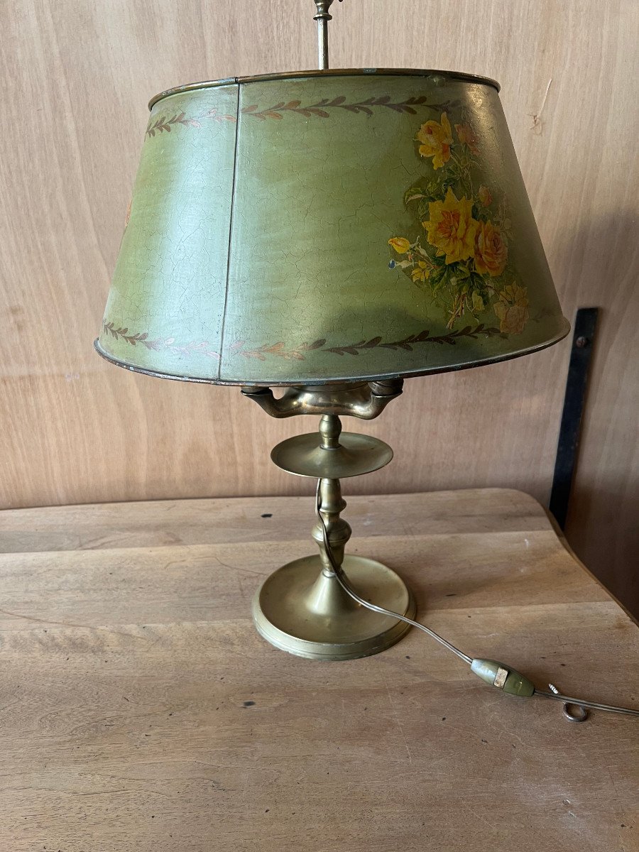 Pied De Lampe, Flambeau Bouillotte Style Oriental -photo-5