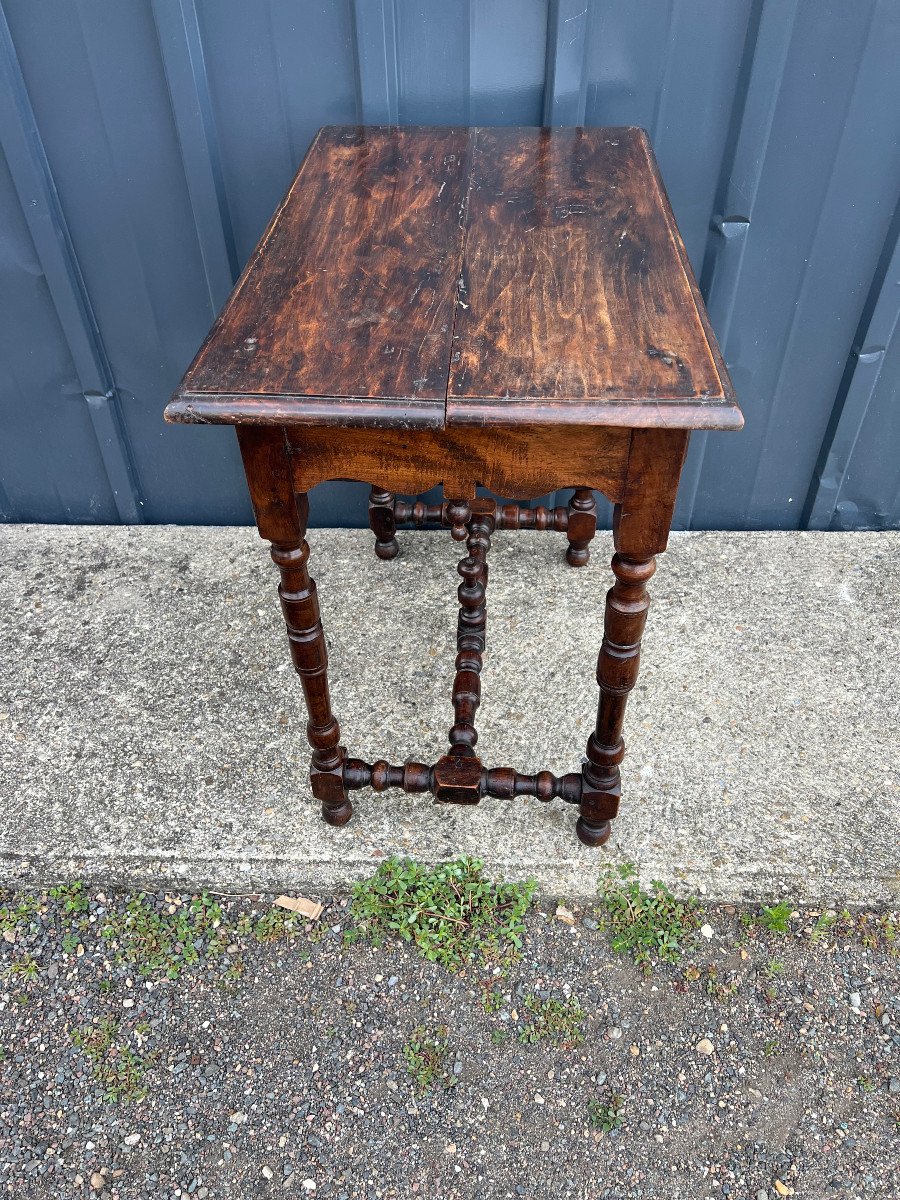 Table De Style Louis XIII Bois Naturel, XIX S-photo-3