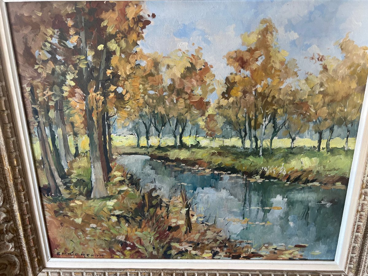 Tableau Bord De Cours d'Eau En Automne-photo-1