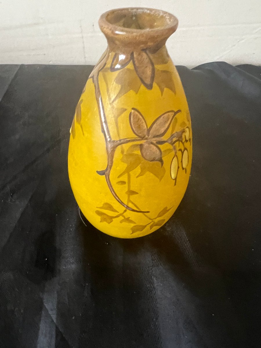 Vase En Verre émaillé à l'Oiseau Clio-photo-4