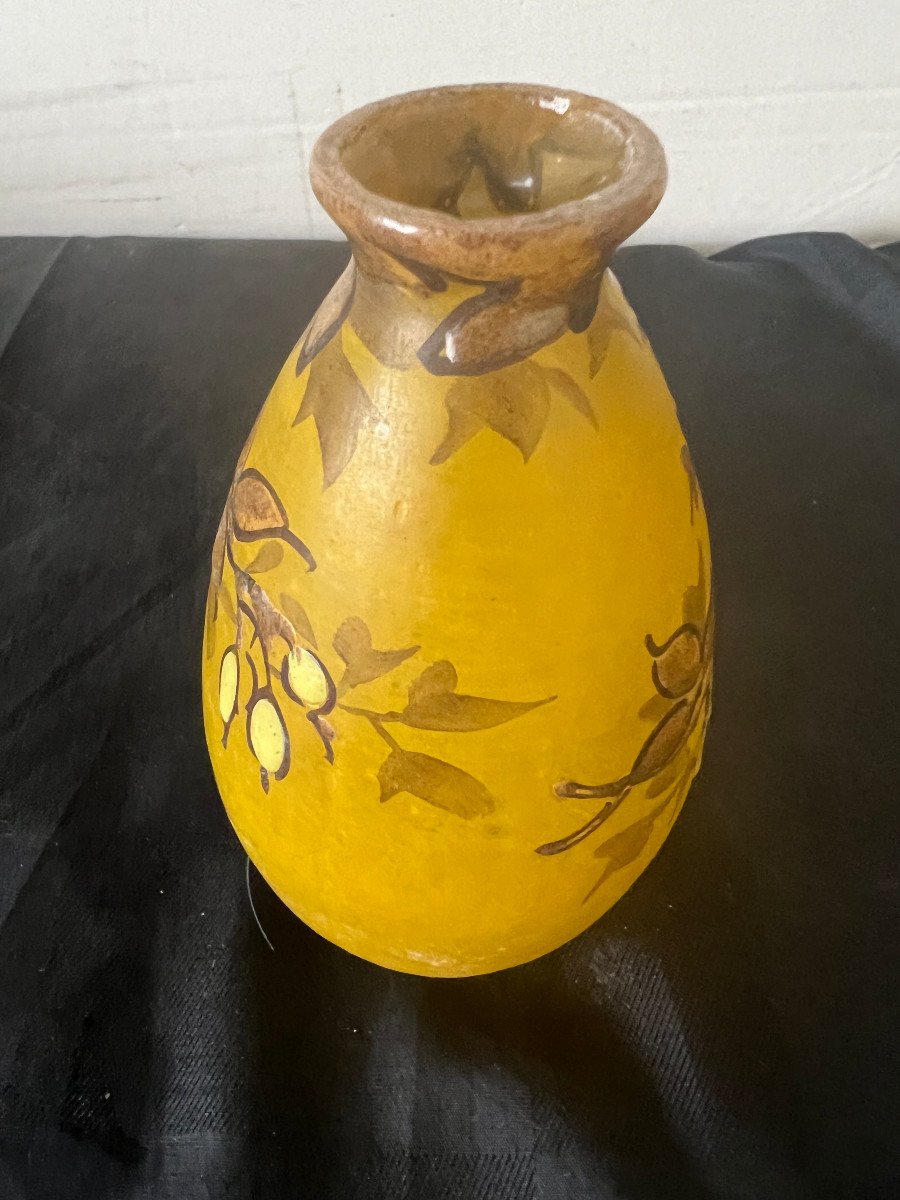 Vase En Verre émaillé à l'Oiseau Clio-photo-5