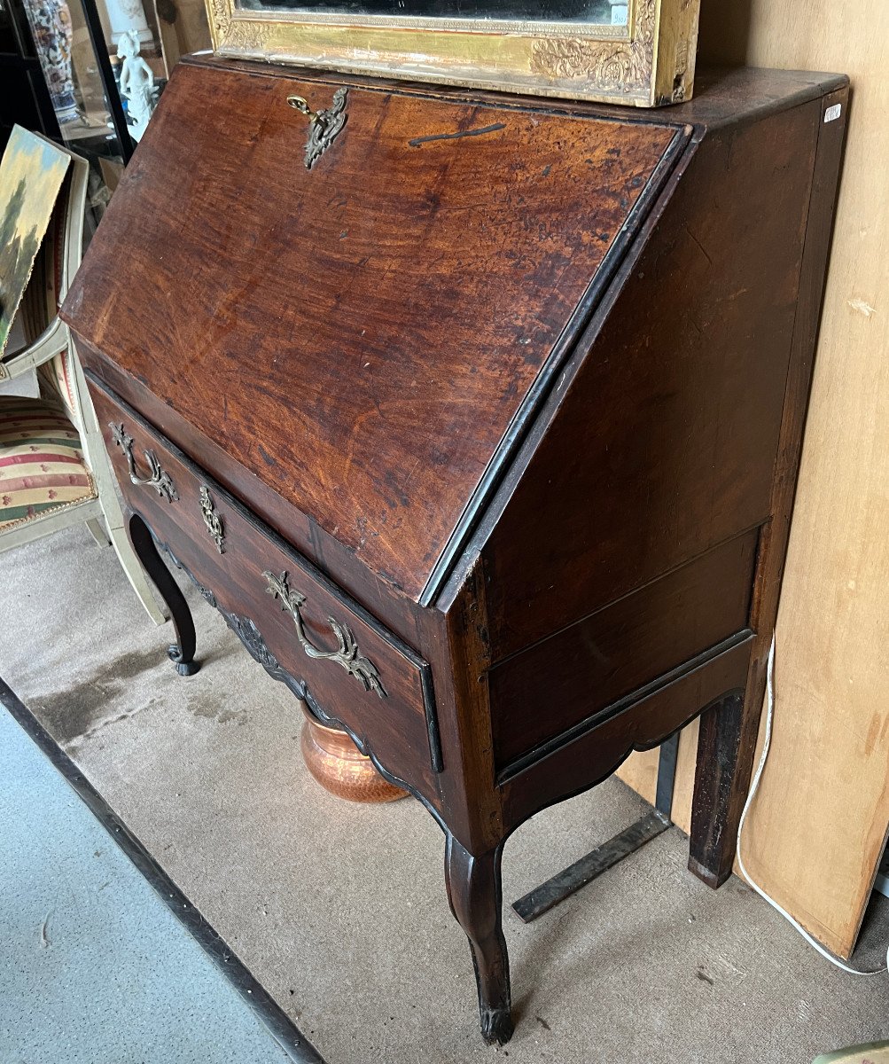 Sloping Desk In Natural Wood, Louis XV, 19th Century-photo-3